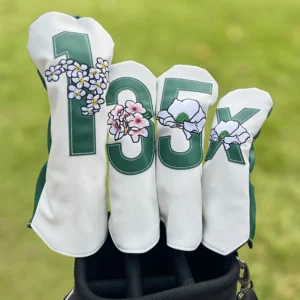 Sakura series white golf club head cover driver's lane wooden cover hybrid golf club iron head cover golf accessories golf suppl